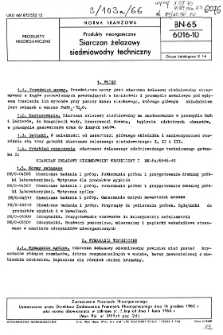 Produkty nieorganiczne - Siarczan żelazawy siedmiowodny techniczny BN-65/6016-10