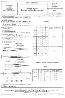 Narzędzia medyczne - Pincety ogólnochirurgiczne BN-71/5913-01