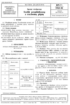 Sprzęt medyczny - Stolik przyłóżkowy z ruchomą płytą BN-71/5941-01