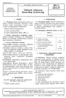 Chlorek żelazowy bezwodny techniczny BN-71/6016-27