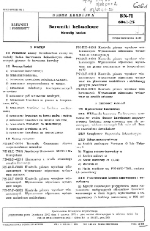 Barwniki helasolowe - Metody badań BN-71/6041-25