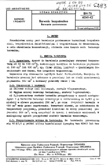 Barwniki bezpośrednie - Barwienie porównawcze BN-76/6041-42