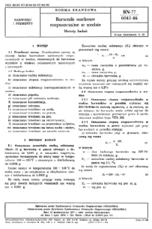 Barwniki siarkowe rozpuszczalne w wodzie - Metody badań BN-77/6041-46