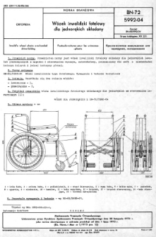Wózek inwalidzki fotelowy dla jednorękich składany BN-72/5992-04