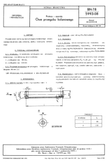 Protezy i aparaty - Osie przegubu kolanowego BN-78/5993-08