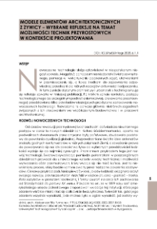 Modele elementów architektonicznych z żywicy - wybrane refleksje na temat możliwości technik przyrostowych w kontekście projektowania