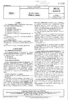 Barwniki zasadowe - Metody badań BN-74/6044-13