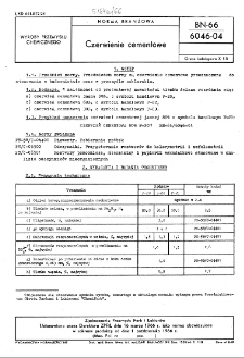 Czerwienie cementowe BN-66/6046-04