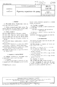 Pigmenty organiczne do gumy BN-72/6047-02