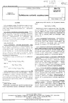 Syntetyczne sorbenty cząsteczkowe BN-70/6069-11