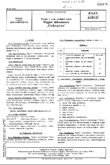 Wyroby z węgli uszlachetnionych - Węgiel aktywowany "Carbojodum" BN-63/6081-01