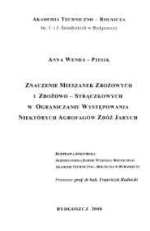 Znaczenie mieszanek zbożowych i zbożowo-strączkowych w ograniczaniu występowania niektórych agrofagów zbóż jarych