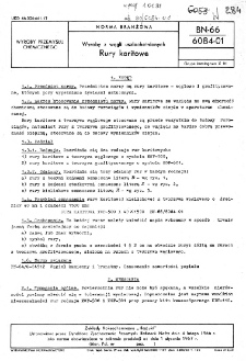 Wyroby z węgli uszlachetnionych - Rury karitowe BN-66/6084-01