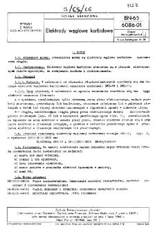 Elektrody węglowe karbidowe BN-65/6086-01