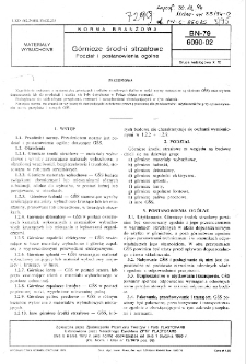 Górnicze środki strzałowe - Podział i postanowienia ogólne BN-79/6090-02