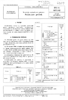 Materiały wybuchowe górnicze - Pobieranie próbek BN-78/6091-02