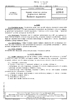 Materiały wybuchowe górnicze nitroglicerynowe plastyczne - Badanie wypacania BN-64/6091-11