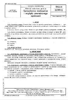 Materiały wybuchowe górnicze - Sprawdzanie znakowania i wyglądu zewnętrznego opakowań BN-64/6091-12