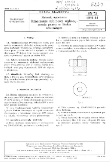 Materiały wybuchowe - Oznaczanie zdolności wykonywania pracy w bloku ołowianym BN-73/6091-14