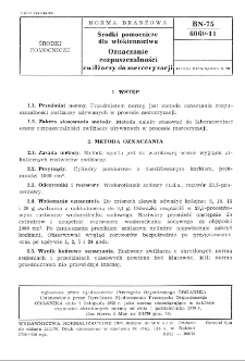 Środki pomocnicze dla włókiennictwa - Oznaczanie rozpuszczalności zwilżaczy do merceryzacji BN-75/6060-11