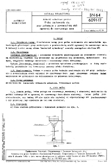 Materiały wybuchowe - Próba zachowania się przy zetknięciu z powierzchnią stali ogrzanej do czerwonego żaru BN-64/6091-17