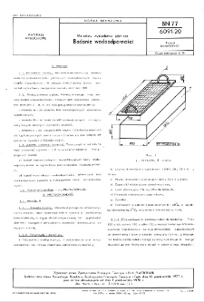 Materiały wybuchowe górnicze - Badanie wodoodporności BN-77/6091-20