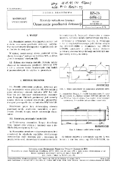 Materiały wybuchowe kruszące - Oznaczanie prędkości detonacji BN-76/6091-22