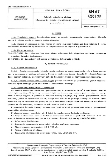 Materiały wybuchowe górnicze - Oznaczanie składu chemicznego gazów postrzałowych BN-67/6091-25