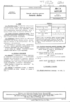 Materiały wybuchowe górnicze - Amonity skalne BN-74/6091-39