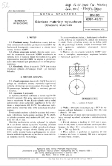 Górnicze materiały wybuchowe - Oznaczanie kruszności BN-90/6091-45/51