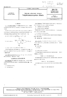 Materiały wybuchowe inicjujące - Trójnitrorezorcynian ołowiu BN-78/6092-03