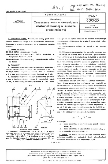 Nitrocelulozy - Oznaczanie wody w nitrocelulozie niealkoholizowanej w suszarce promiennikowej BN-67/6093-20