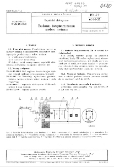 Zapalniki elektryczne - Badanie bezpieczeństwa wobec metanu BN-72/6094-31