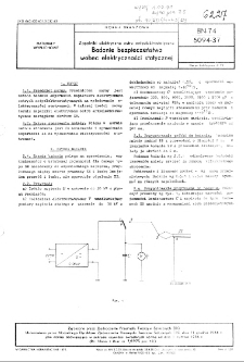 Zapalniki elektryczne ostre antyelektrostatyczne - Badanie bezpieczeństwa wobec elektryczności statycznej BN-74/6094-37