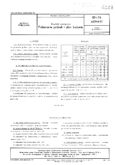 Zapalniki elektryczne - Pobieranie próbek i plan badania BN-76/6094-17