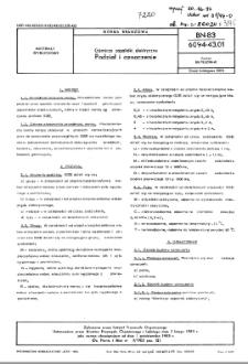 Górnicze zapalniki elektryczne - Podział i oznaczenie BN-83/6094-43.01