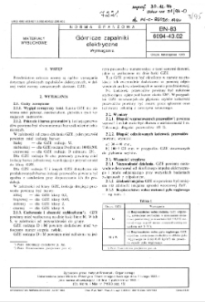 Górnicze zapalniki elektryczne - Wymagania BN-83/6094-43.02