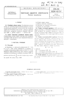 Górnicze zapalniki elektryczne - Pomiar rezystancji BN-89/6094-43/54