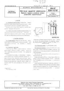 Górnicze zapalniki elektryczne - Badanie napięcia przebicia izolacji przewodów zapalnikowych BN-87/6094-43/60