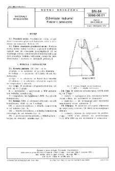 Górnicze ładunki - Podział i oznaczenie BN-84/6096-06.01