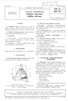 Amunicja małokalibrowa - Naboje startowe kaliber 6,00 mm BN-76/6097-06