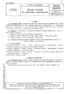 Mączka drzewna do materiałów wybuchowych BN-63/6099-01