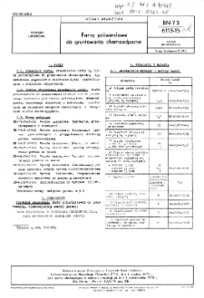 Farby poliwinylowe do gruntowania chemoodporne BN-73/6113-15