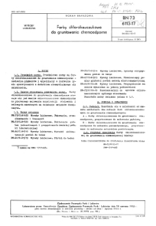 Farby chlorokauczukowe do gruntowania chemoodporne BN-73/6113-17