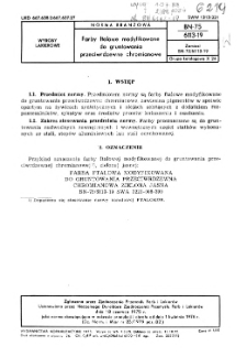 Farby ftalowe modyfikowane do gruntowania przeciwrdzewne chromianowe BN-75/6113-19