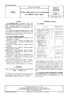 Farba poliwinylowa do gruntowania na drewno szara jasna BN-69/6113-39