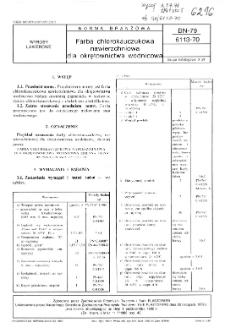 Farba chlorokauczukowa nawierzchniowa dla okrętownictwa wodnicowa BN-79/6113-70