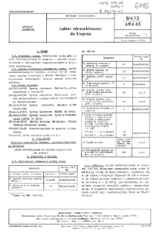 Lakier nitrocelulozowy do klejenia BN-73/6114-43