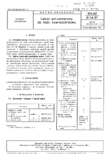 Lakier poliuretanowy do łodzi nawierzchniowy BN-82/6114-57