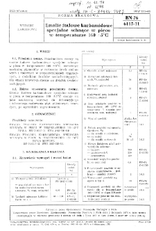 Emalie ftalowe karbamidowe specjalne schnące w piecu w temperaturze 160 ± 5°C BN-76/6115-11